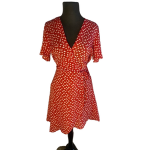 Monteau Red Floral Wrap Dress *Make an Offer or Bundle*